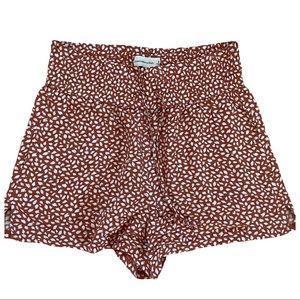Abercrombie and Fitch Orange /White Loose Shorts